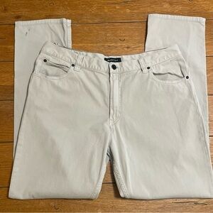 Bugatchi Men's Slim Straight Jeans in Light Cream.